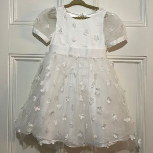 Monsoon size 5 white flower girl/communion/party dress